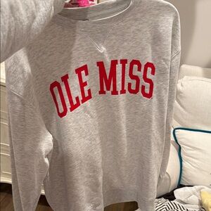 Gray Ole Miss Women's Sweatshirt